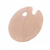 Maxbell Wood Painting Palette Board Beginners DIY Watercolor Paint Color Mixing Tray Oval 24x30cm