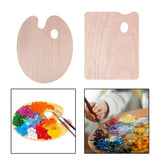 Maxbell Wood Painting Palette Board Beginners DIY Watercolor Paint Color Mixing Tray Oval 24x30cm