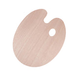 Maxbell Wood Painting Palette Board Beginners DIY Watercolor Paint Color Mixing Tray Oval 24x30cm