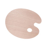Maxbell Wood Painting Palette Board Beginners DIY Watercolor Paint Color Mixing Tray Oval 24x30cm