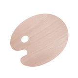 Maxbell Wood Painting Palette Board Beginners DIY Watercolor Paint Color Mixing Tray Oval 24x30cm