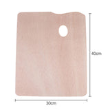 Maxbell Wood Painting Palette Board Beginners DIY Watercolor Paint Color Mixing Tray Square 30x40cm