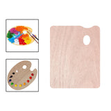 Maxbell Wood Painting Palette Board Beginners DIY Watercolor Paint Color Mixing Tray Square 30x40cm