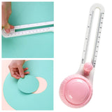 Maxbell Cutter Craft Circle Cutter Circular Paper Cutter Paper Trimmer Scrapbooking Pink