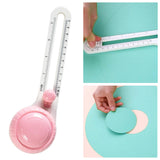 Maxbell Cutter Craft Circle Cutter Circular Paper Cutter Paper Trimmer Scrapbooking Pink