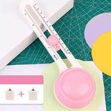 Maxbell Cutter Craft Circle Cutter Circular Paper Cutter Paper Trimmer Scrapbooking Pink