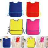 Maxbell Toddlers Weaning Feeding Apron Comfortable Art Apron for Baby Boys Girls Kids Blue