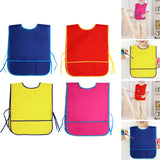 Maxbell Toddlers Weaning Feeding Apron Comfortable Art Apron for Baby Boys Girls Kids Blue