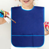 Maxbell Toddlers Weaning Feeding Apron Comfortable Art Apron for Baby Boys Girls Kids Blue