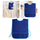 Maxbell Toddlers Weaning Feeding Apron Comfortable Art Apron for Baby Boys Girls Kids Blue