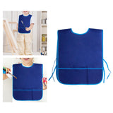 Maxbell Toddlers Weaning Feeding Apron Comfortable Art Apron for Baby Boys Girls Kids Blue