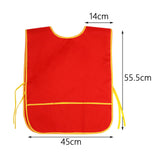 Maxbell Toddlers Weaning Feeding Apron Comfortable Art Apron for Baby Boys Girls Kids Red
