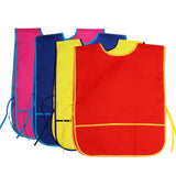 Maxbell Toddlers Weaning Feeding Apron Comfortable Art Apron for Baby Boys Girls Kids Red
