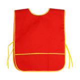 Maxbell Toddlers Weaning Feeding Apron Comfortable Art Apron for Baby Boys Girls Kids Red