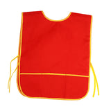 Maxbell Toddlers Weaning Feeding Apron Comfortable Art Apron for Baby Boys Girls Kids Red