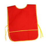 Maxbell Toddlers Weaning Feeding Apron Comfortable Art Apron for Baby Boys Girls Kids Red