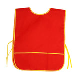 Maxbell Toddlers Weaning Feeding Apron Comfortable Art Apron for Baby Boys Girls Kids Red