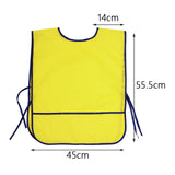Maxbell Toddlers Weaning Feeding Apron Comfortable Art Apron for Baby Boys Girls Kids Yellow