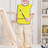 Maxbell Toddlers Weaning Feeding Apron Comfortable Art Apron for Baby Boys Girls Kids Yellow