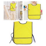 Maxbell Toddlers Weaning Feeding Apron Comfortable Art Apron for Baby Boys Girls Kids Yellow