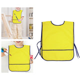 Maxbell Toddlers Weaning Feeding Apron Comfortable Art Apron for Baby Boys Girls Kids Yellow