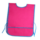 Maxbell Toddlers Weaning Feeding Apron Comfortable Art Apron for Baby Boys Girls Kids Dark Red