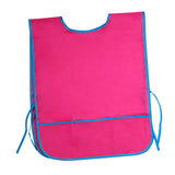 Maxbell Toddlers Weaning Feeding Apron Comfortable Art Apron for Baby Boys Girls Kids Dark Red