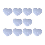 Maxbell 10x Blank Brooch Tray Badge DIY PP Button Maker for Clothes Exhibition Shoes 4.8cm Heart