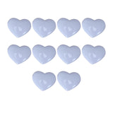 Maxbell 10x Blank Brooch Tray Badge DIY PP Button Maker for Clothes Exhibition Shoes 4.8cm Heart