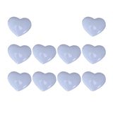 Maxbell 10x Blank Brooch Tray Badge DIY PP Button Maker for Clothes Exhibition Shoes 4.8cm Heart