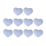 Maxbell 10x Blank Brooch Tray Badge DIY PP Button Maker for Clothes Exhibition Shoes 4.8cm Heart