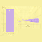 Maxbell 100Pcs Blank Color Bookmarks with Colorful Tassels for Holiday Party Wedding