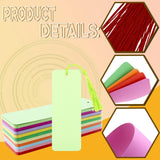 Maxbell 100Pcs Blank Color Bookmarks with Colorful Tassels for Holiday Party Wedding