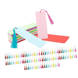 Maxbell 100Pcs Blank Color Bookmarks with Colorful Tassels for Holiday Party Wedding