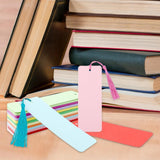 Maxbell 100Pcs Blank Color Bookmarks with Colorful Tassels for Holiday Party Wedding