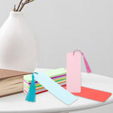 Maxbell 100Pcs Blank Color Bookmarks with Colorful Tassels for Holiday Party Wedding