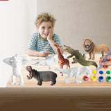 Maxbell Animal Painting Kit Drawing DIY Paint Unpainted for Kids Ages 4-6 Girls Boys