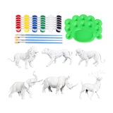 Maxbell Animal Painting Kit Drawing DIY Paint Unpainted for Kids Ages 4-6 Girls Boys