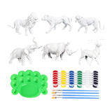 Maxbell Animal Painting Kit Drawing DIY Paint Unpainted for Kids Ages 4-6 Girls Boys