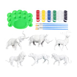 Maxbell Animal Painting Kit Drawing DIY Paint Unpainted for Kids Ages 4-6 Girls Boys