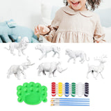 Maxbell Animal Painting Kit Drawing DIY Paint Unpainted for Kids Ages 4-6 Girls Boys