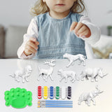 Maxbell Animal Painting Kit Drawing DIY Paint Unpainted for Kids Ages 4-6 Girls Boys