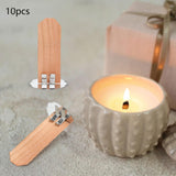 Maxbell 10Pcs Candle Cores Tools Set with Stand for Soy Wax Coconut Wax Wax
