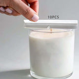 Maxbell 10Pcs Candle Wick Holders DIY Candle Wick Centering Device for Candle Making