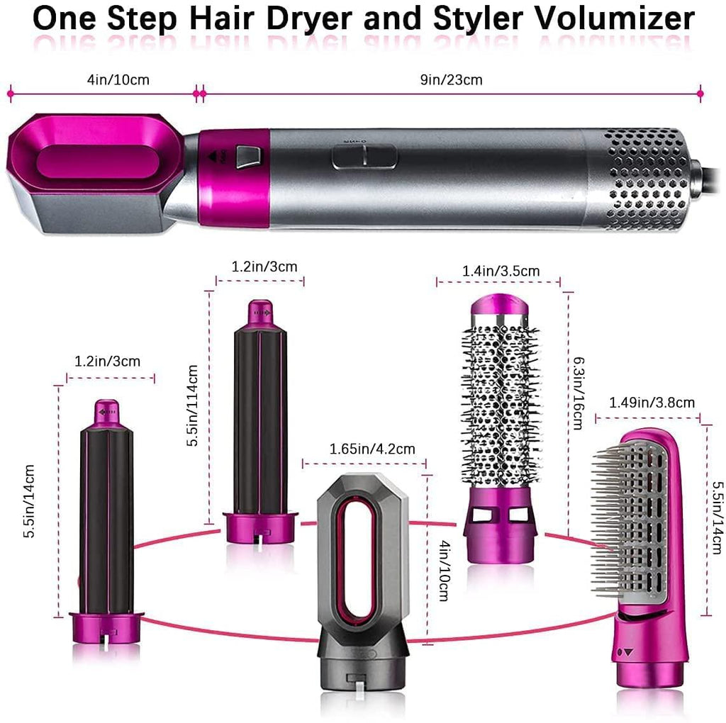 Maxbell 5 in 1 Hot Air Styler Hair Dryer Comb - Aladdin Shoppers