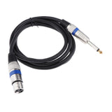 6.35mm TS Male Plug to XLR Female Microphone Stereo Unbalanced Audio Converter Adapter Cables Cord 150cm - Aladdin Shoppers