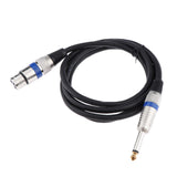 6.35mm TS Male Plug to XLR Female Microphone Stereo Unbalanced Audio Converter Adapter Cables Cord 150cm - Aladdin Shoppers