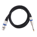6.35mm TS Male Plug to XLR Female Microphone Stereo Unbalanced Audio Converter Adapter Cables Cord 150cm - Aladdin Shoppers