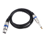 6.35mm TS Male Plug to XLR Female Microphone Stereo Unbalanced Audio Converter Adapter Cables Cord 150cm - Aladdin Shoppers