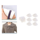 6 Pairs Sew In Sponge Shoulder Pads Sewing Crafts Clothing Accessories White - Aladdin Shoppers